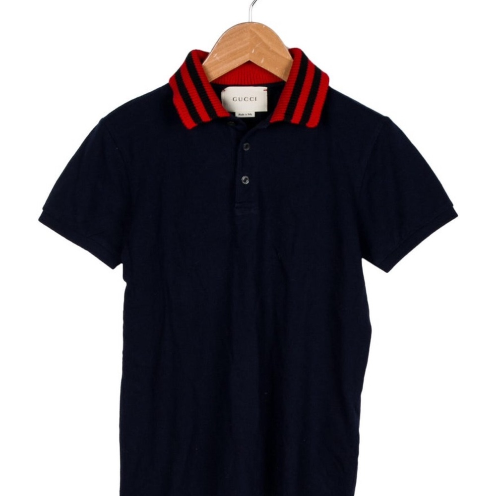 Gucci Kids Polo Shirt - Navy and Red